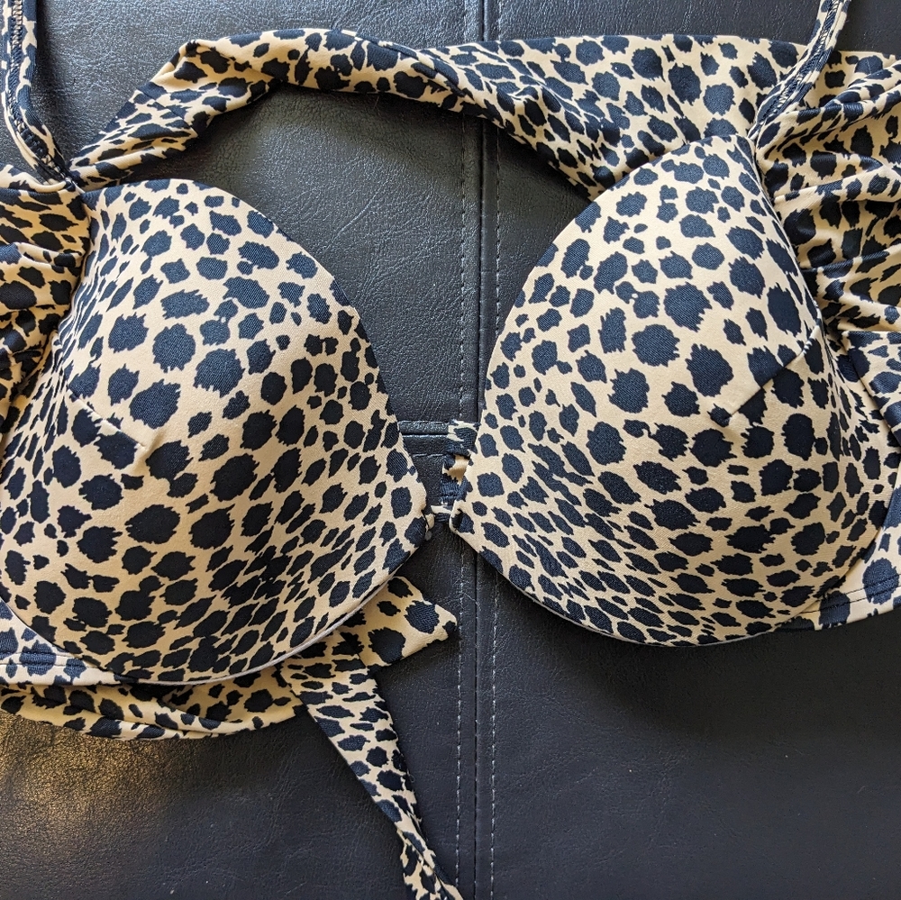 Victoria Secret wrap cheetah swim top